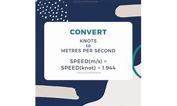 Knots to Meters per second converter for Android - Download the APK from Habererciyes